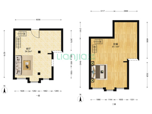 中庚城G地块 1室1厅0卫 45平方