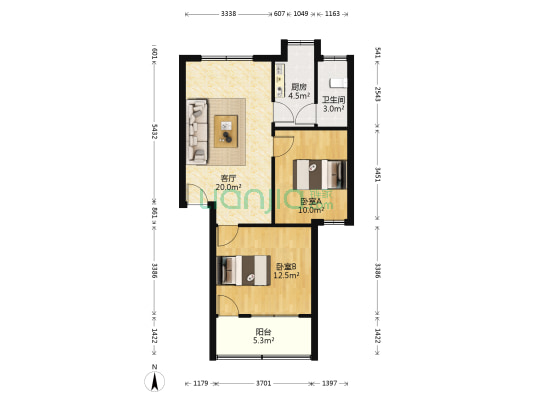 湖南有色地质勘查局二一七队衡州大道小区 2室1厅1卫 66平方