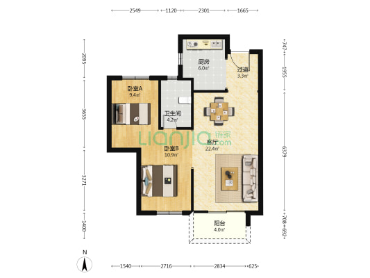 武汉二十四城一期 2室1厅1卫 82平方