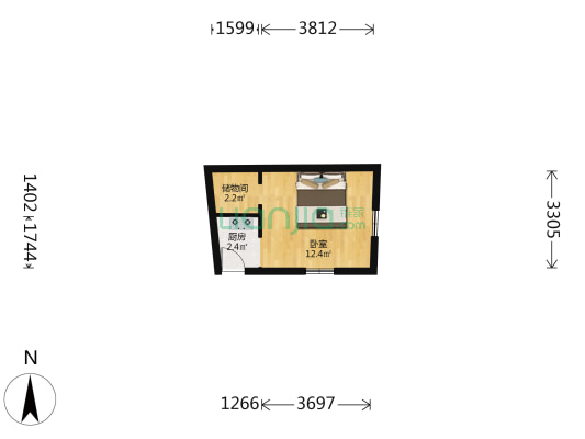 北栅里 1室0厅0卫 81平方