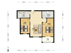 德信公园 交通方便 小区24小时安保 中高喽层采光好-涿州华阳风景户型图