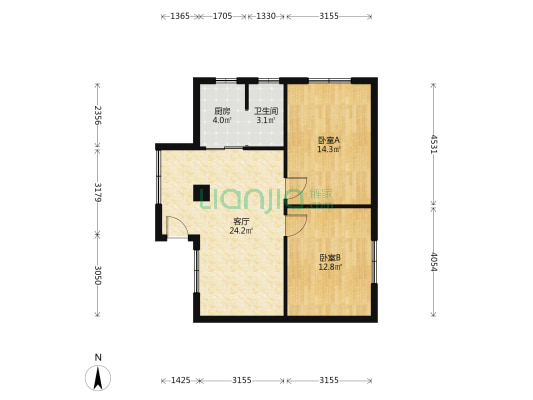 太平寺街 2室1厅1卫 71平方