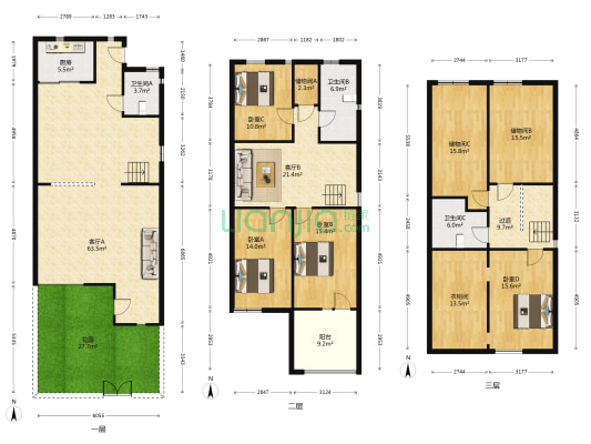 月映苑 4室2厅3卫 186平方
