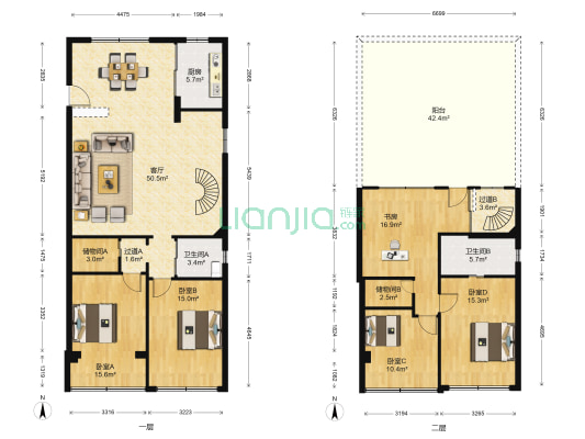 金泰大厦 5室1厅2卫 180平方