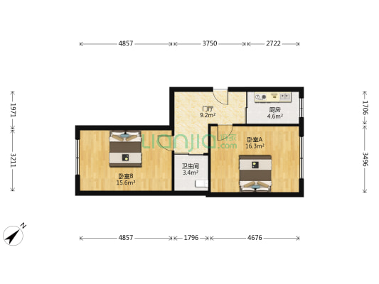 利兴小区 2室0厅1卫 66平方