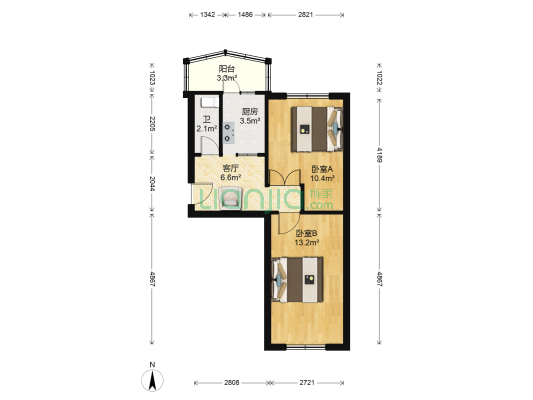 长江南小区 2室1厅1卫 51平方