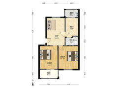 世纪嘉园 南北通透两居 集中供暖 好楼层 采光好-涿州世纪嘉园户型图