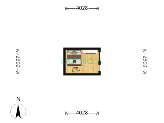 龙头井 1室0厅0卫 14平方