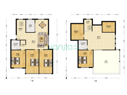 陶然公寓 4室2厅2卫 173平方
