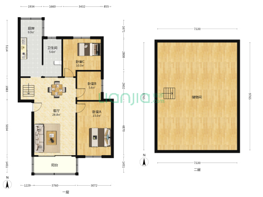 花山路938号 3室1厅1卫 101平方