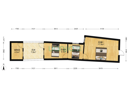 当弄 3室0厅0卫 58平方