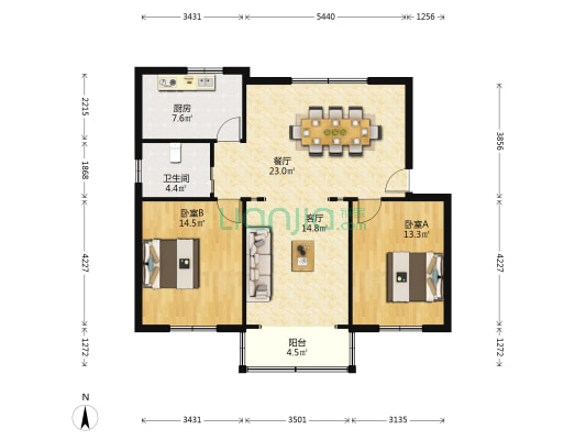 良丰新村 2室2厅1卫 100平方