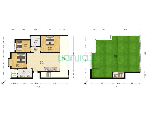 栖凤居 3室1厅1卫 98平方