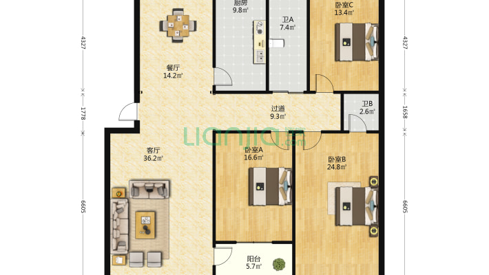 劳动南路1303号二手房实景图