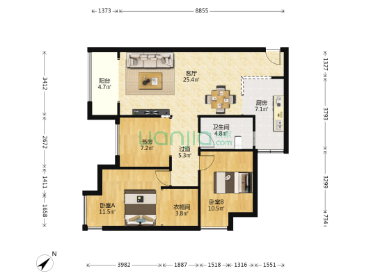 中交漫山一期 3室1厅1卫 97平方