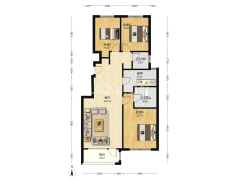 桃源新都孔雀城 3室2厅 南-涿州桃源新都孔雀城户型图