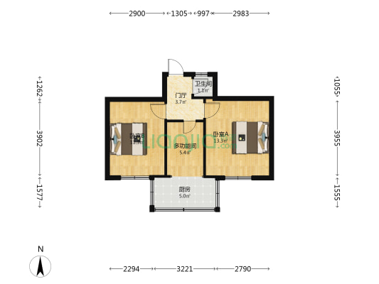 曙光路50号 3室0厅1卫 45平方