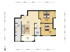 金竹花园大两居  位置好 品质社区  金利物业 看房方便-涿州金竹花园户型图