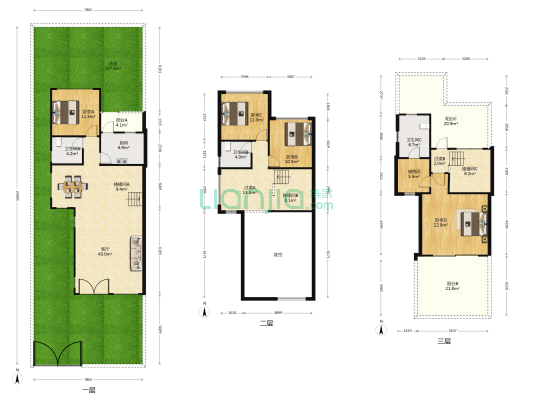 恒大金碧天下怡景区1 4室1厅3卫 224平方