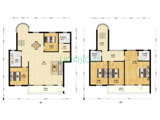 宝裕苑 5室1厅3卫 225平方