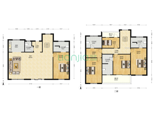 隆和大溪谷四期 5室1厅5卫 272平方