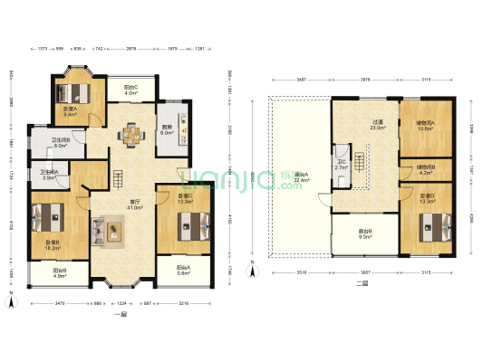 水木清华 4室1厅3卫 192平方