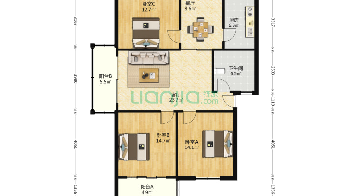 纪委劳动服务公司商住楼二手房实景图