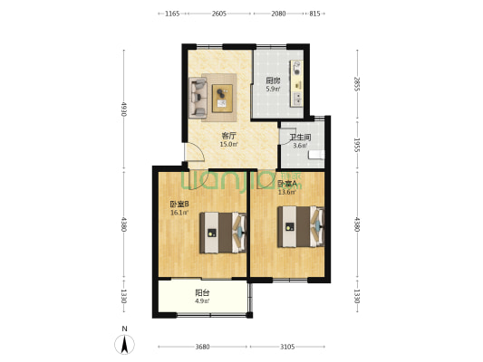 立新南路10弄 2室1厅1卫 72平方