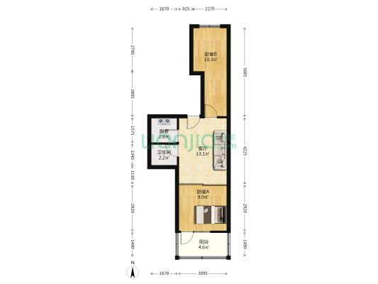 精营东边街24号 2室1厅1卫 55平方