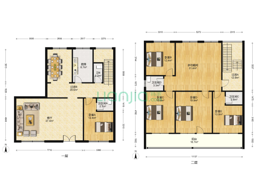 恒山东路2号 6室1厅4卫 295平方