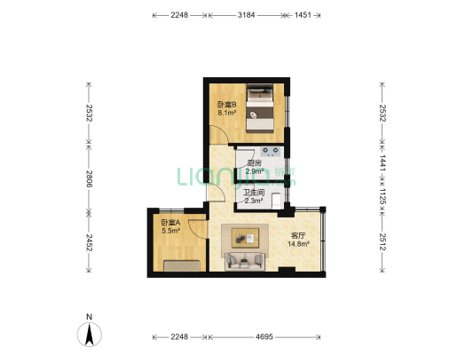 盛世星座 2室1厅1卫 51平方