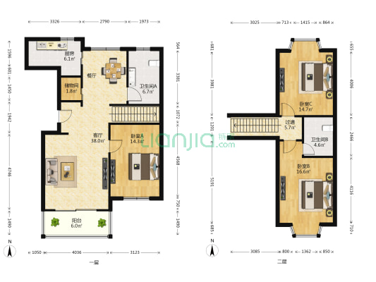 森林湾(二期) 3室1厅2卫 138平方