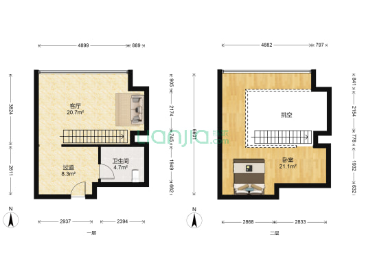 逸翠园二期i都会 1室1厅1卫 58平方