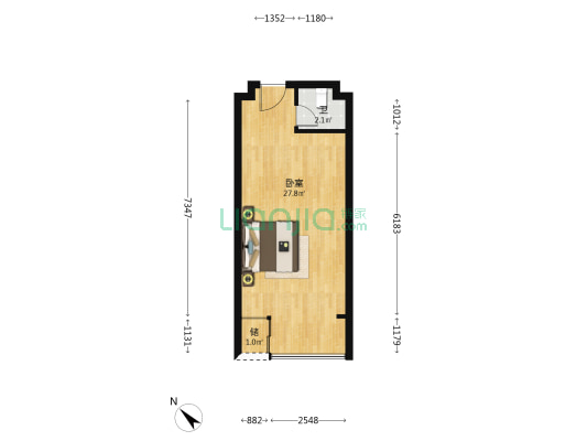 大欣升阳名厦 1室0厅1卫 43平方