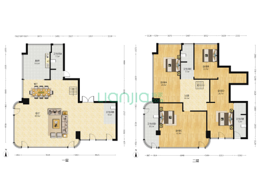 荣融繁星里 4室1厅5卫 229平方
