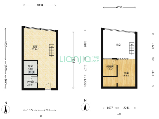 汇金中央广场 1室1厅1卫 39平方
