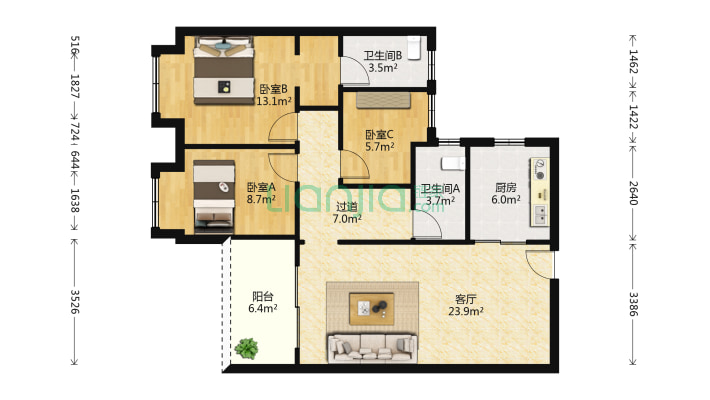 保利爱尚里二手房实景图