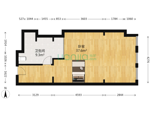 雅博世纪广场 1室0厅1卫 75平方