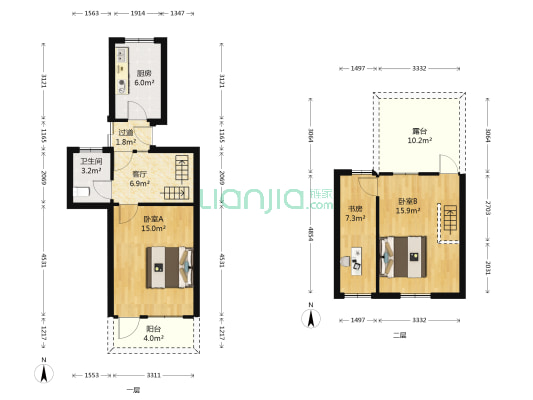大新新村 3室1厅1卫 36平方