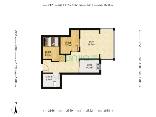 兰亭福地 2室1厅1卫 63平方
