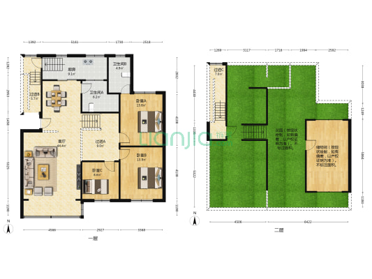 三江苑 3室1厅2卫 142平方