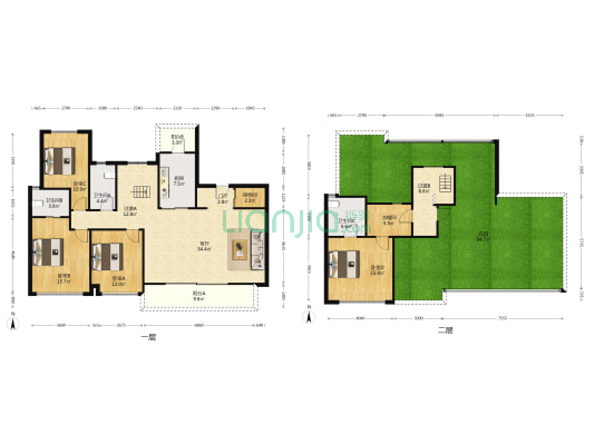 首开龙湖景粼玖序二期 4室1厅3卫 196平方