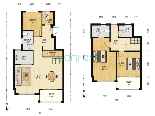 荣安林语芳庭 3室1厅3卫 139平方