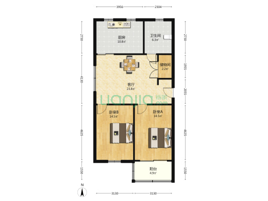 沈家弄路946弄 2室1厅1卫 92平方