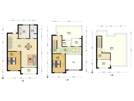 嘉悦府 2室1厅1卫 136平方