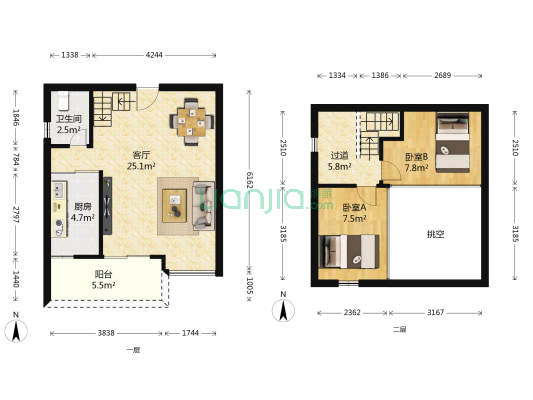 桂芳园八期 2室1厅1卫 51平方
