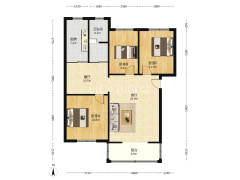 物探局家属院    南北通透。楼层好，宝石花物业-涿州平安小区六号院户型图
