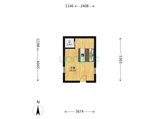 泮塘 1室0厅1卫 114平方