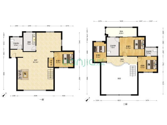 漫草园一期 4室1厅3卫 180平方