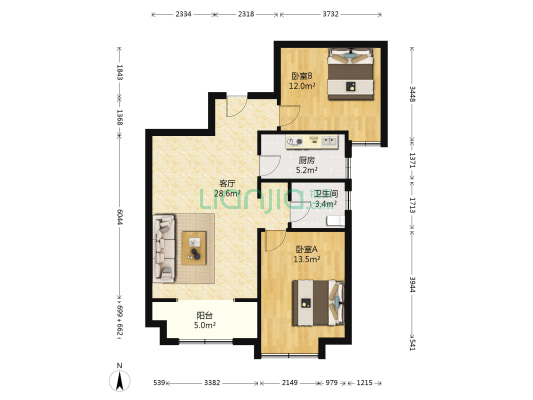 三庆城市主人房价怎么样 济南三庆城市主人房源 户型图 小区车位 交通地址详情分析 链家网